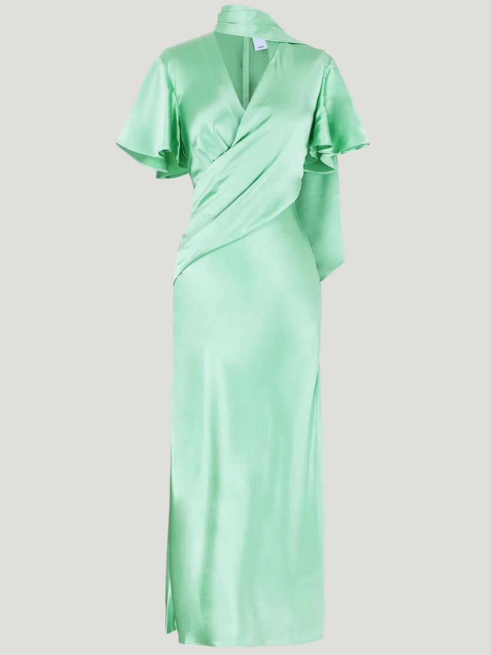Acler Satin Eastscott Dress in Mantis Green